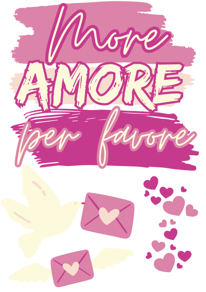Bügelbild More Amore Per Favore